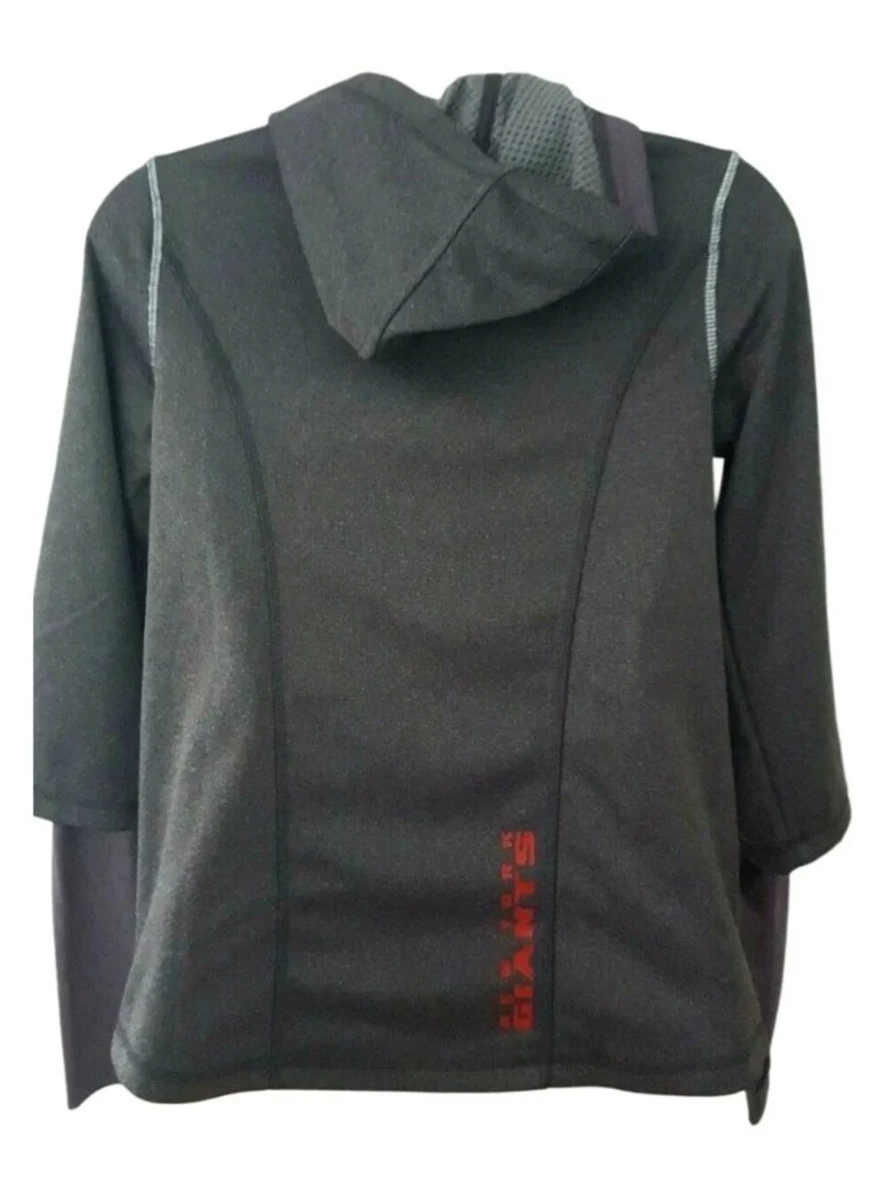 New York Giants Girls Hoodie Size Small 7/8 Double Sleeves Thumb Holes Gray New